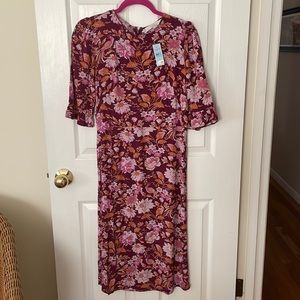 Loft Petite Midi Dress Pretty in Pink